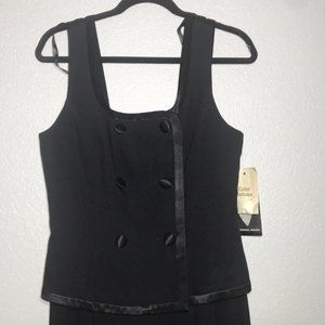 Donna ricco vintage jumpsuit black size 8 sleeveless